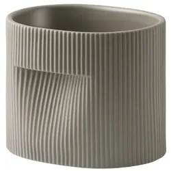Muuto Ridge Pflanzentopf, höhe 15 cm, taupe