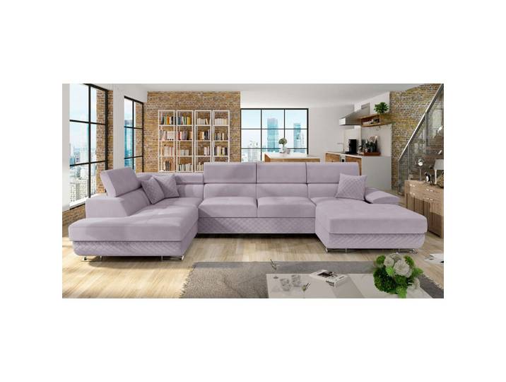 MIRJAN24 Ecksofa Cotere Bis Premium, Bettkasten, U-Form (Prestige 2765 Karo + Prestige 2765 + Prestige 2765 Karo, Seite: Links)