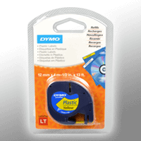 Dymo Label Band Letratag 91202 (S0721620) schwarz auf gelb 12mm x 4m