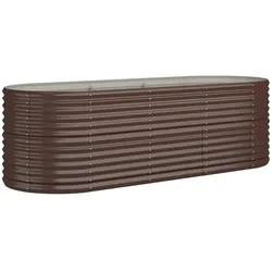 Helloshop26 - Hochbeet für Pflanzen Blumen Terrasse Garten pulverbeschichteter Stahl braun 02_0039558