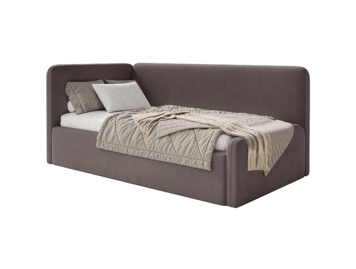Jugendbett 90x200 cm Fanklo linksseitig mit Matratze und