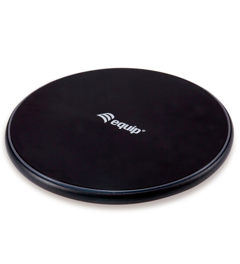 equip Kabelloses Ladegerät 10W für Qi-faehige Geraete schwarz Schwarz (245501)