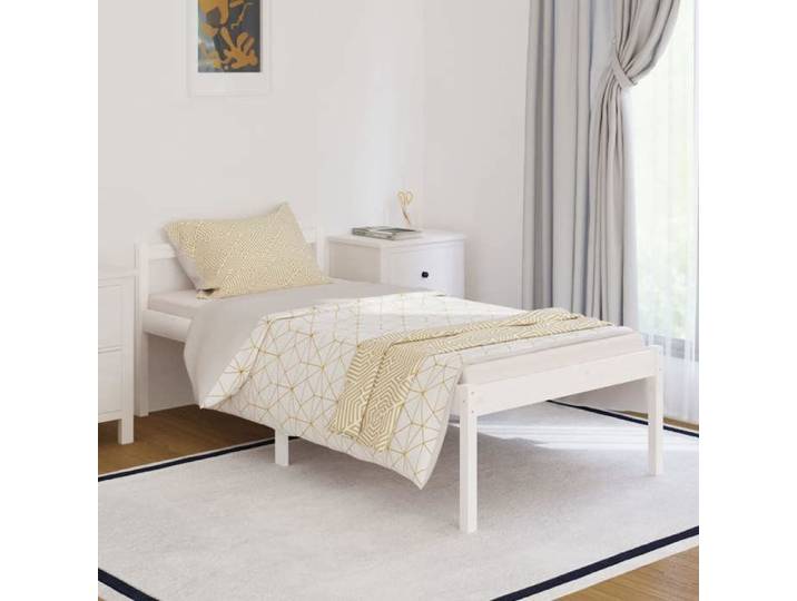 Lit pour personne âgée sans matelas blanc 90x190 cm 810580
