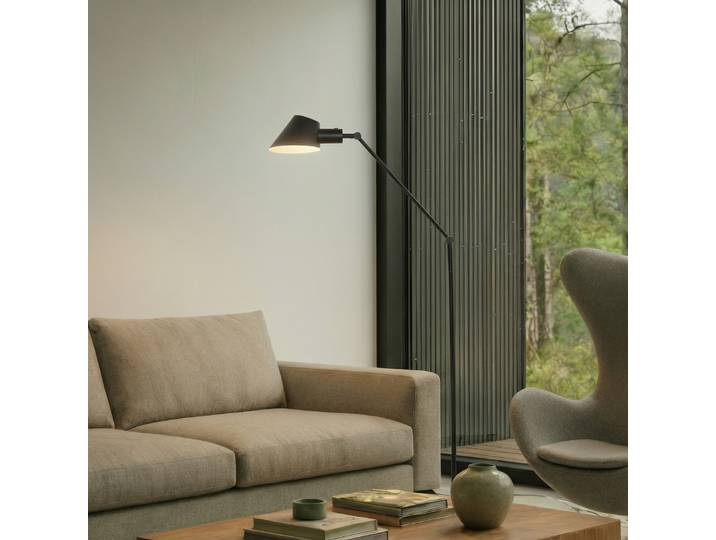 Corali Lampadaire Noir - Lindby - Salon / séjour - Moderne - Métal - Avec abat-jour