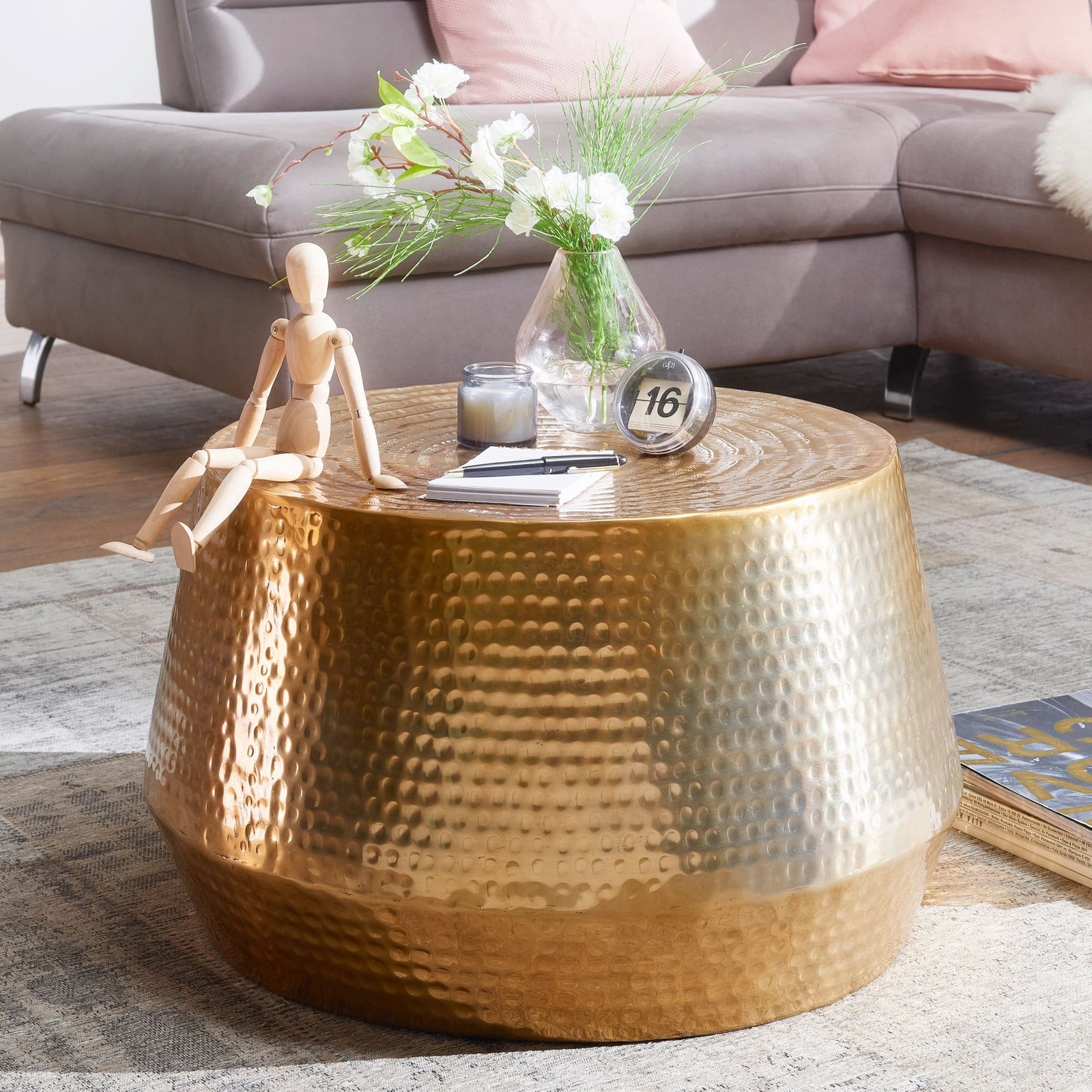 home24 Salontafel Himbach rond goud