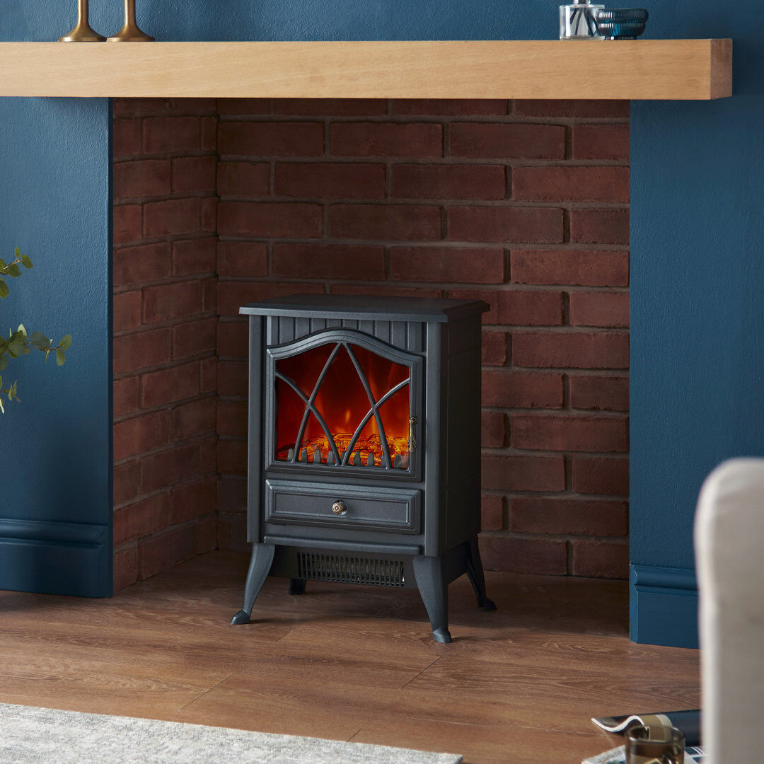 Vonhaus 38 cm W Electric Stove Black 51.8cm H X 38cm W X 26cm D