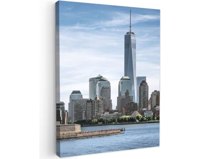 LEINWANDBILD New York - Freiheitsstatue - Wasser Wandbild Wohnzimmer 60x80 cm