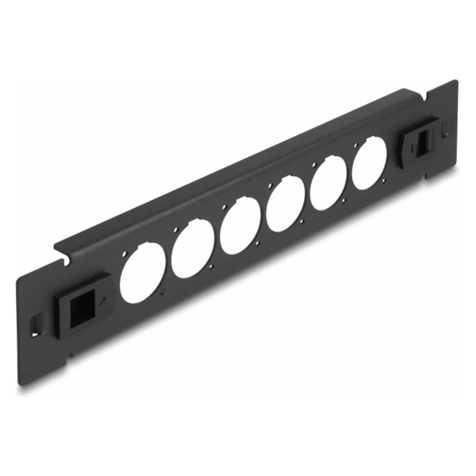 Delock 10? D-Typ Patchpanel 6 Port werkzeugfrei schwarz (66899)