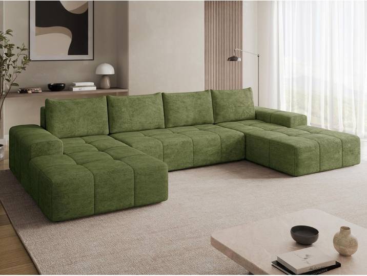 MIRJAN24 Wohnlandschaft Tonseo U, mit Bettkasten und Schlaffunktion, U-Form, Kissen-Set, Elegant