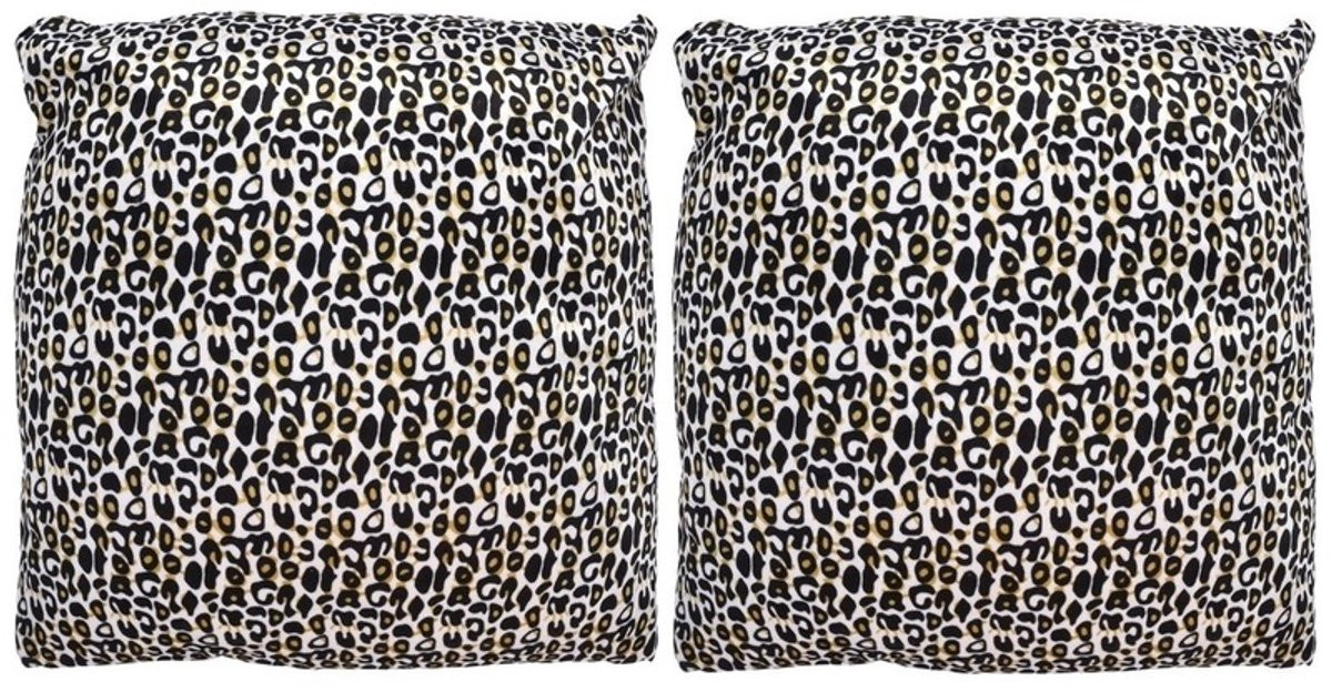 Set van 2 sierkussens met cheetah print, 45 cm