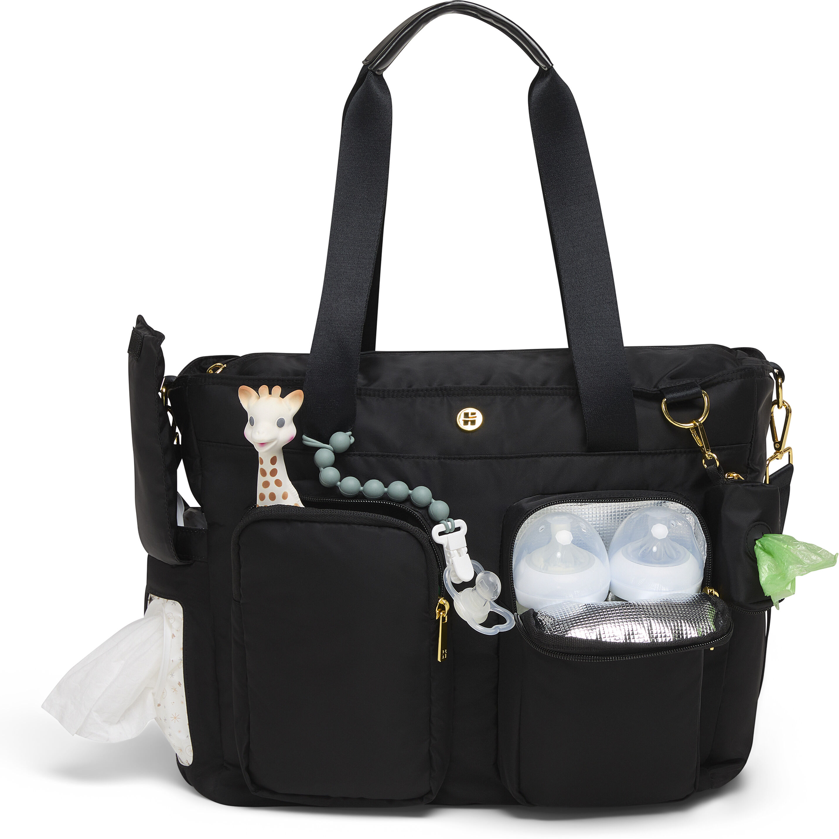 Wickeltasche HUGGIES BABYWEAR, Damen, schwarz, Web, Kunstfaser, unifarben, Taschen Wickeltasche, inklusive Wickelunterlage, ohne abgebildete Accessories, Topseller
