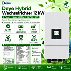 Deye  12  kW  Hybrid  Wechselrichter  SUN-12k-SG05LP3-EU-SM2  3-Phasen  Niedervolt  EU-IP65  Wifi
