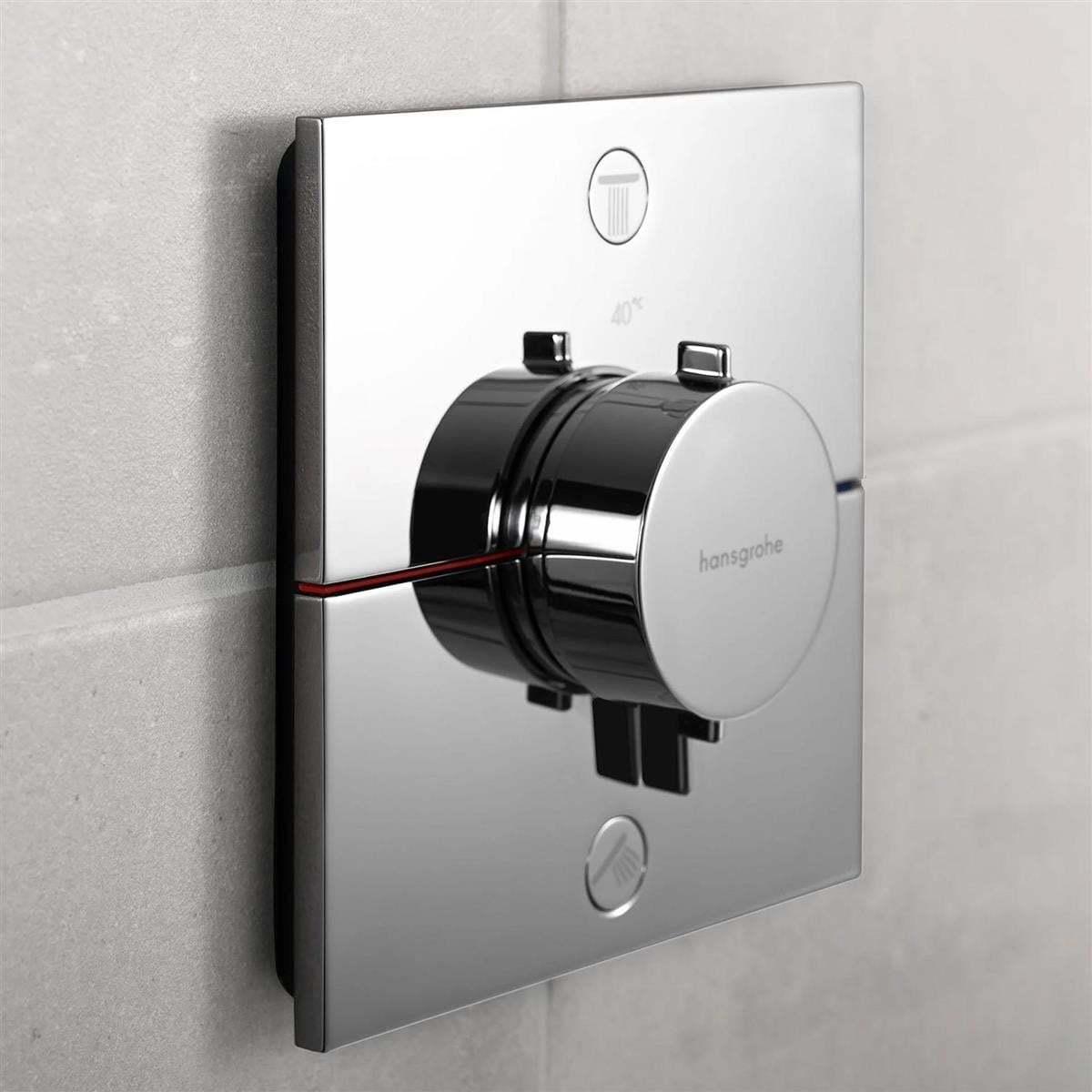 Hansgrohe Thermostat UP ShowerSelect Comfort E complete set voor 2 verbruikers, chroom