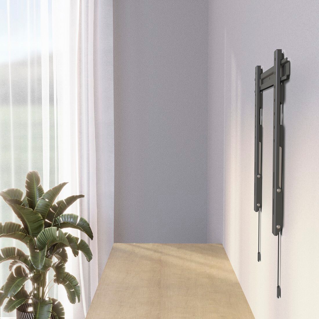 Hama TV-Wandhalterung "Wandhalterung (TILT "Ultraslim",37" - 90", VESA 600x400)", grau, Gerätehalterungen, TV-Wandhalterung