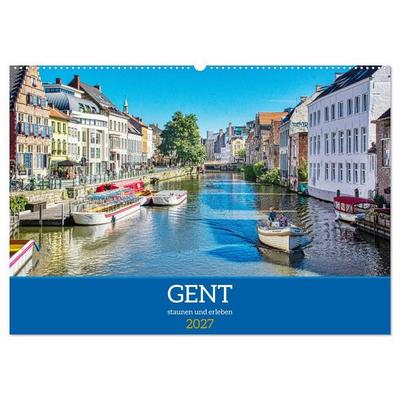 Gent - staunen und erleben (Wandkalender 2027 DIN A2 quer), CALVENDO Monatskalender