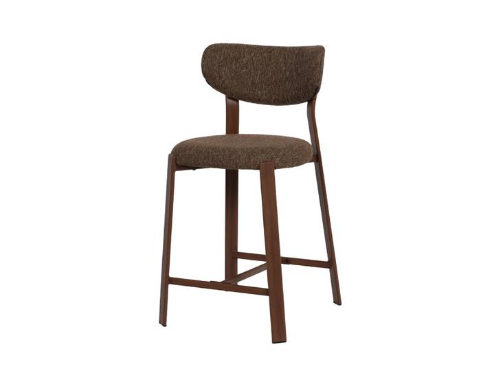 Amadeus - Tabouret De Bar Assise 65 Cm En Bouclette Marron - Dino