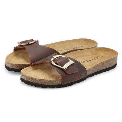 Pantolette ELBSAND "Sandale, Mule, offener Schuh, Sommerschuhe, Lederpantolette", Damen, Gr. 37, braun (camelfarben), Obermaterial: 100% Rindsleder. Decksohle: 100% Rindsleder. Futter: 100% Rindsleder. Laufsohle: 100% Synthetik, unifarben, Basic,...