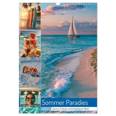Sommer Paradies (Wandkalender 2027 DIN A3 hoch), CALVENDO Monatskalender