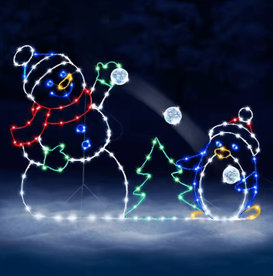 Inspire Curations Glowing Christmas Snowman Figurine Holiday Window Decor snowman And Penguin 1pc