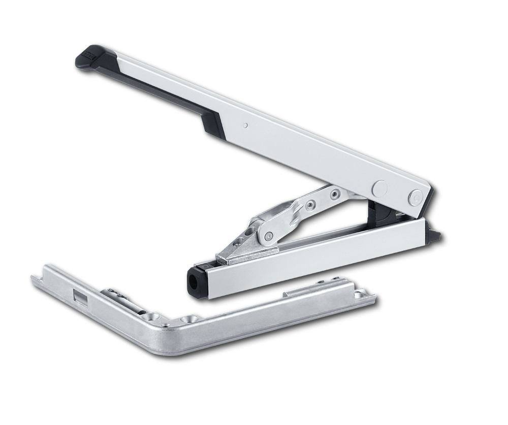 Handhebel GEZE OL 90N / OL 95, Eckumlenkung, Aluminium 030615