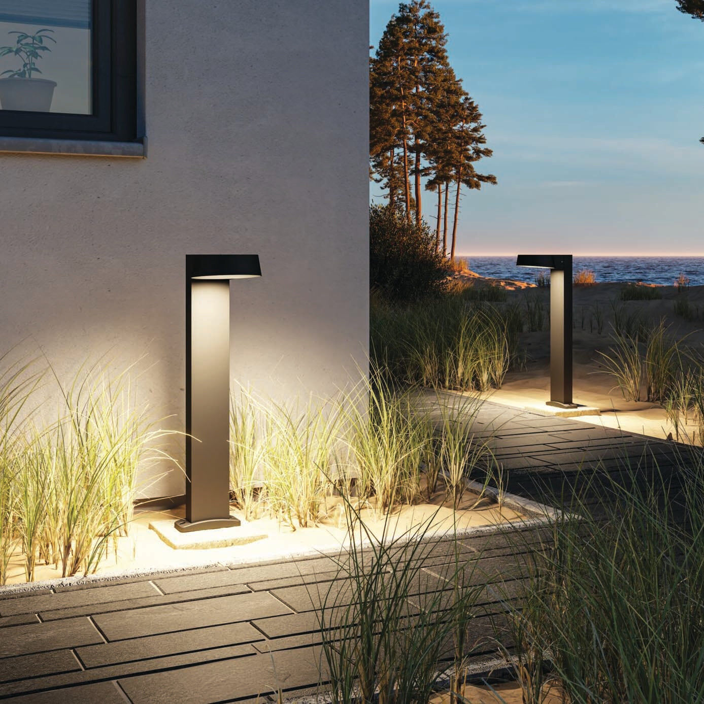 Paulmann - Outdoor Capea Grand 12.5W LED Bollard Light in Anthracite