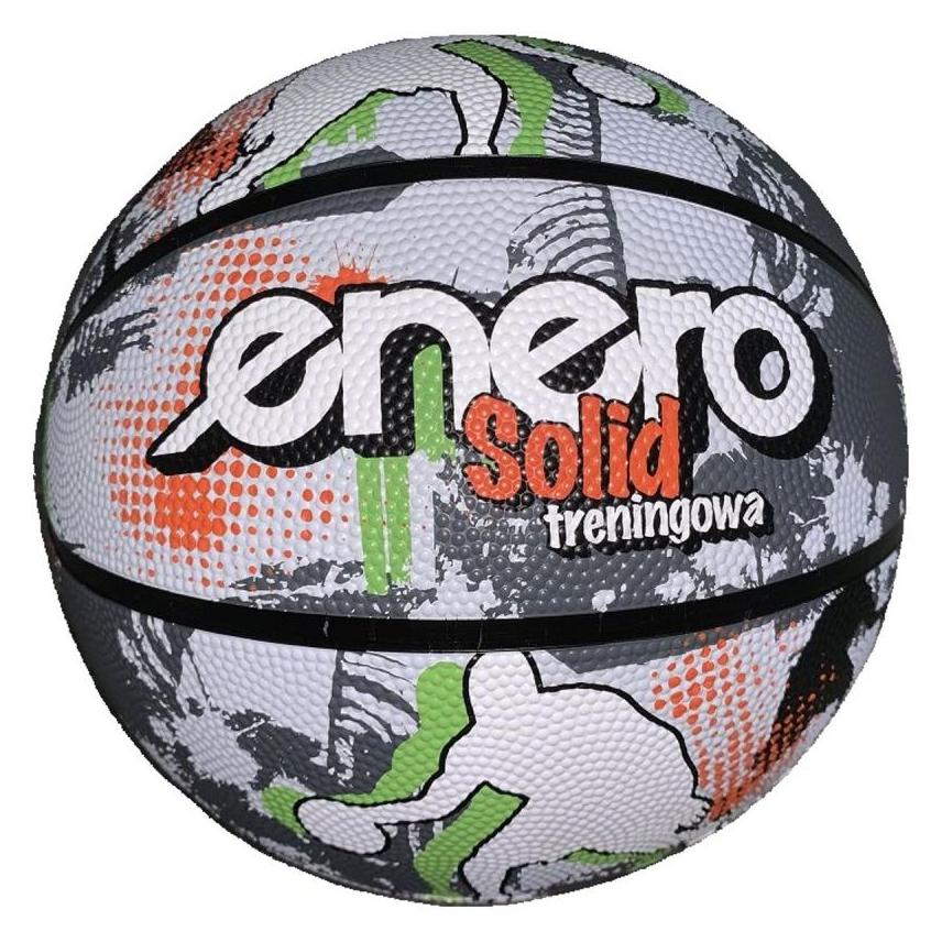 Enero Piłka Do Koszykówki Solid R.7 Szaro-Biała (7) (48588642)