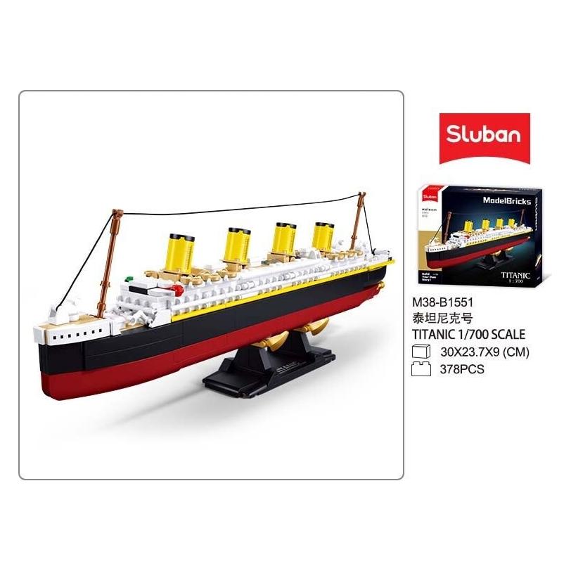 Sluban ModelBricks 1/700 Titanic 378 St. Klemmbausteine - Bauspielzeug M38-B1551 (M38-B1551)