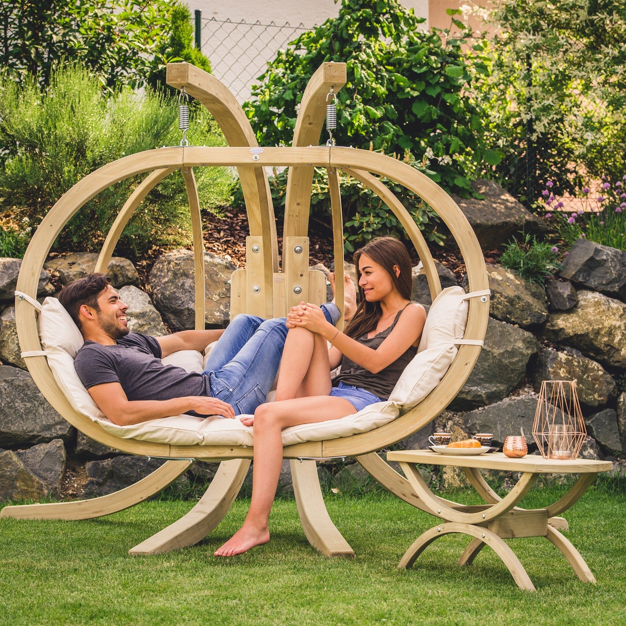 Amazonas Globo Royal Double Seater Hanging Chair in Natura