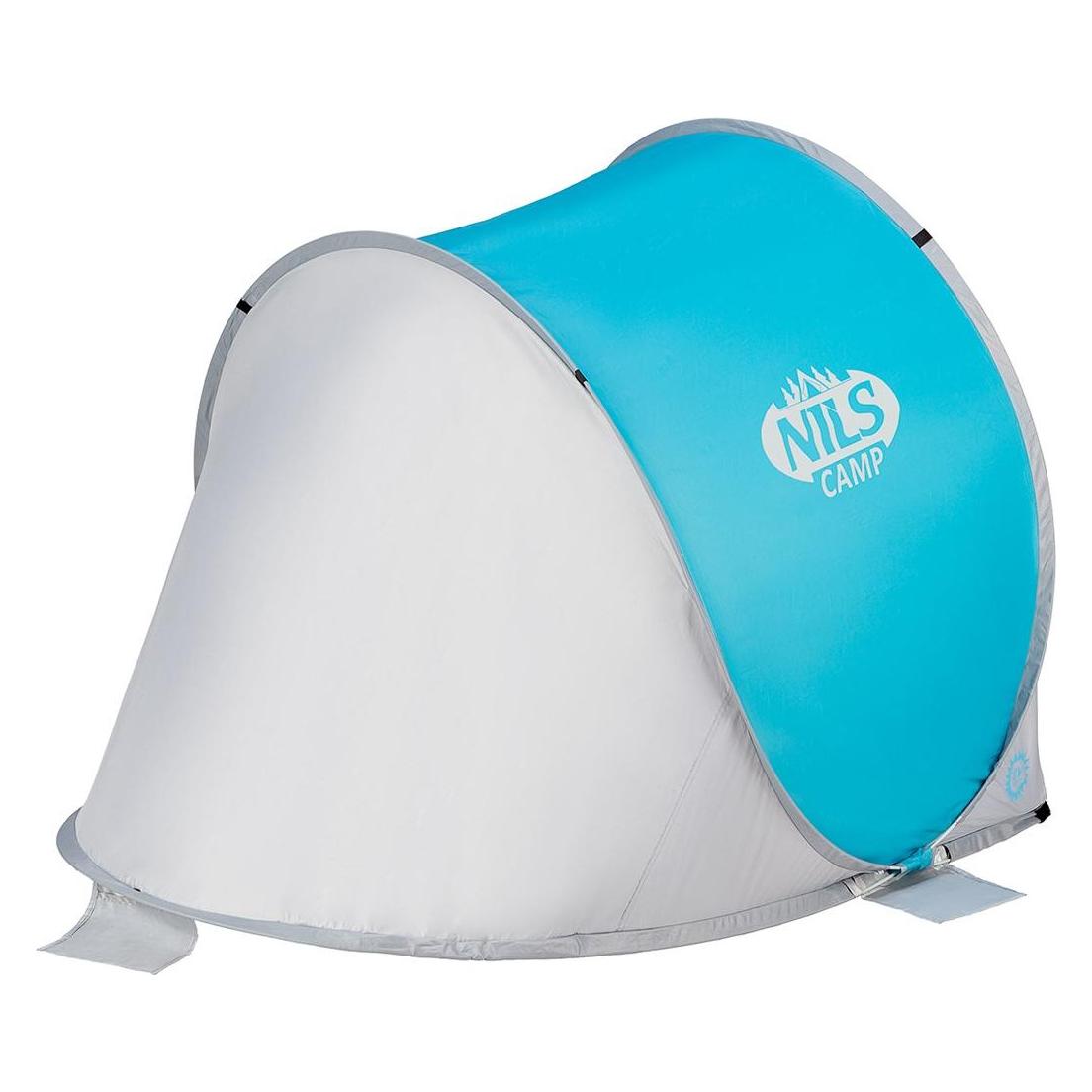 Nils Zusammenklappbares Strandzelt NC3173 blaugrau (Strandzelt + Strandmuschel, 1.85 kg) (5907695593204)