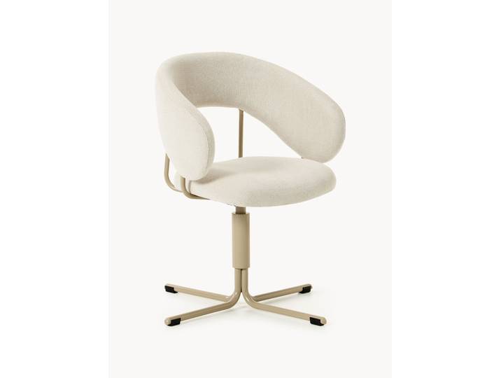 Chaise pivotante rembourrée avec accoudoirs Darien
