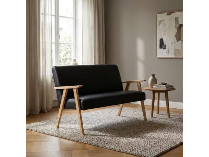Family Meble Sofa Soler Boston, 2-Sitzer – Schwarz – 14