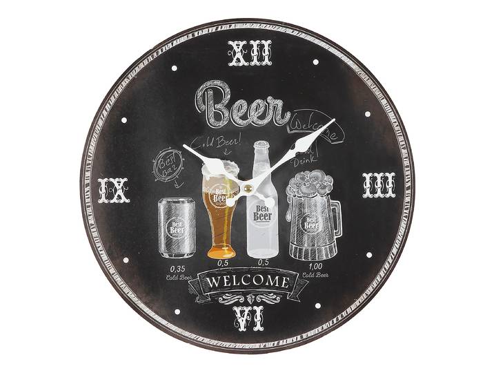Horloge murale Beer MDF 28 x 25 x 2cm Multicolore
