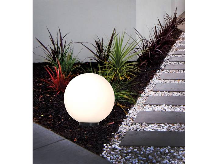 Borne lumineuse Ø 40cm Blanc/Noir