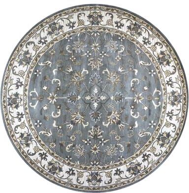 NAVATEXTURA Liberty Traditional Hand-Tufted Bordered Grey/Tan Area Rug