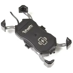 Chaft Motorrad-Smartphone-Halterung mit Induktion, Smartphone Halterung, Schwarz, Silber