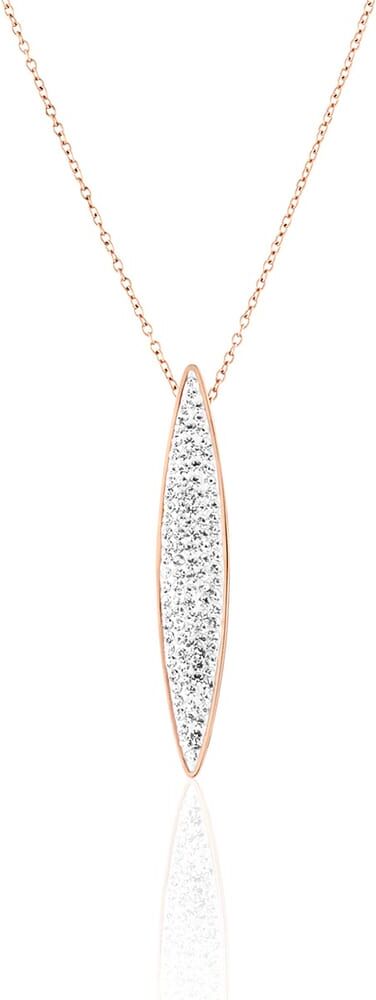 Collier Mississipi En Acier Rose Et Cristal Femme