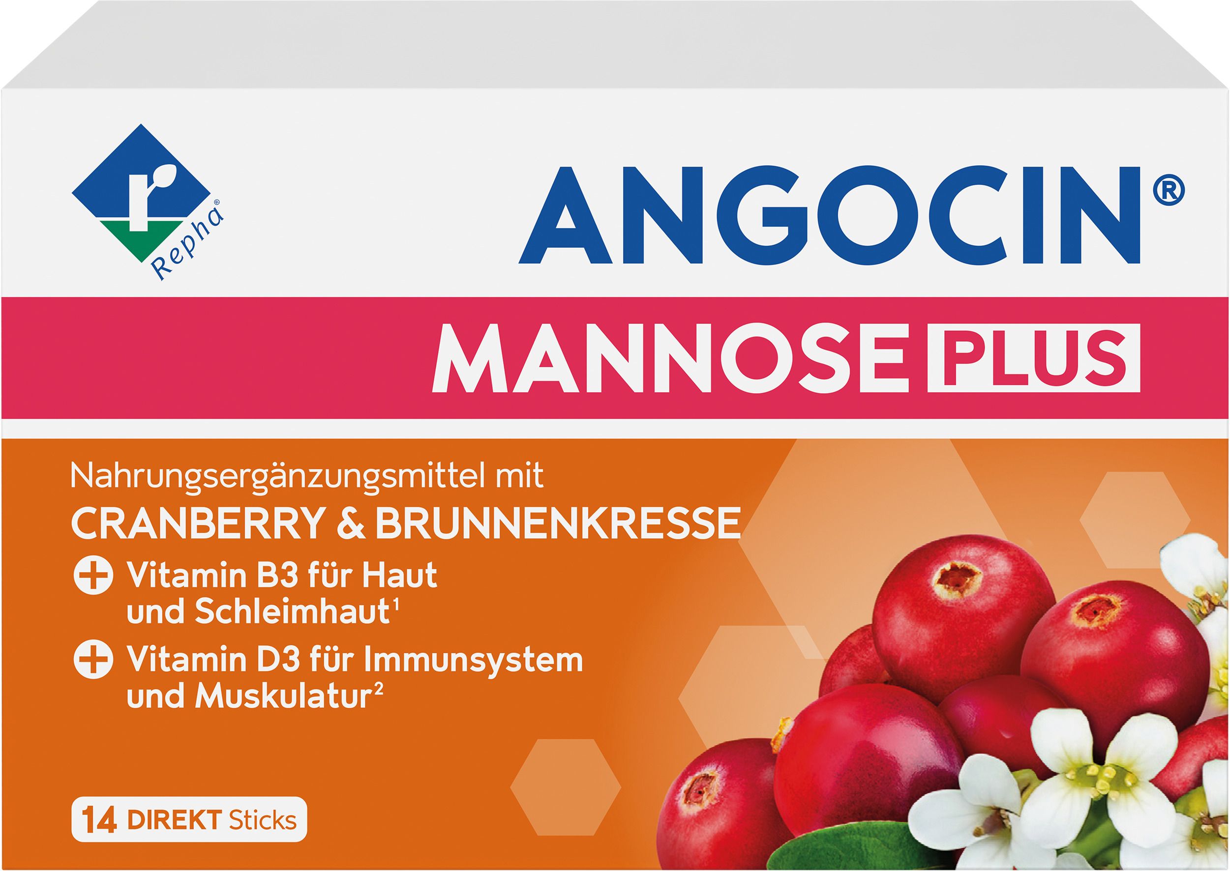 Angocin Mannose Plus Pulver zum Einnehmen 14x3 g PUE new