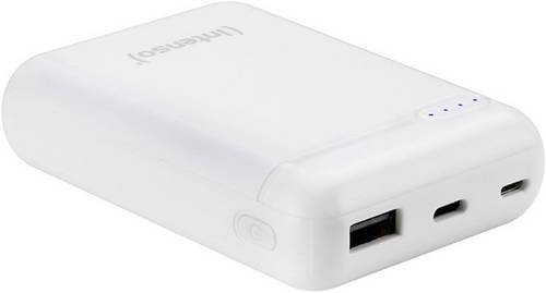 Intenso XS10000 Powerbank 10000 mAh LiPo Weiß Statusanzeige