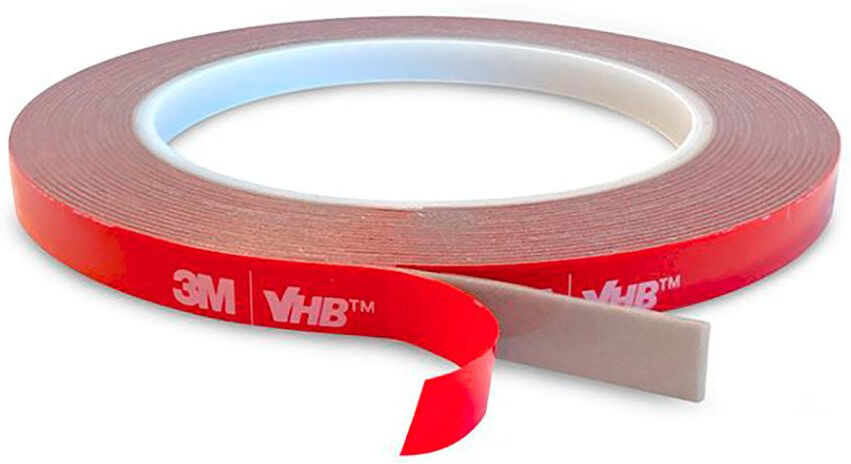 Light Solutions - Dobbeltklæbende Tape 3M VHB - 8mm Bredt - 5m - Gennemsigtig
