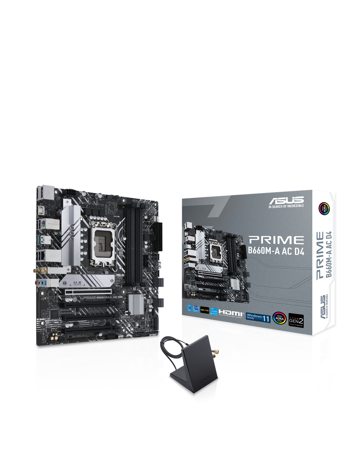 ASUS PRIME B660M-A WIFI D4 Mainboard - Intel B660 - Intel LGA1700 - DDR4 RAM - Micro-ATX