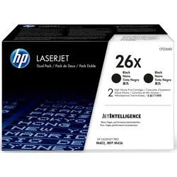 HP Original 26X Toner Doppelpack schwarz hohe Kapazität 2 x 9.000 Seiten (CF226XD)