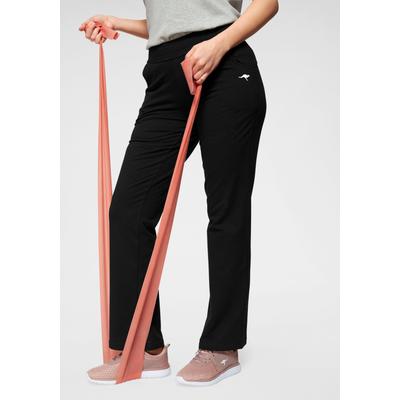 Jogginghose KANGAROOS, Damen, Gr. 50, N-Gr, schwarz, Obermaterial: 95% Baumwolle, 5% Elasthan, lang, Hosen Jogginghose, Große Größen, Topseller