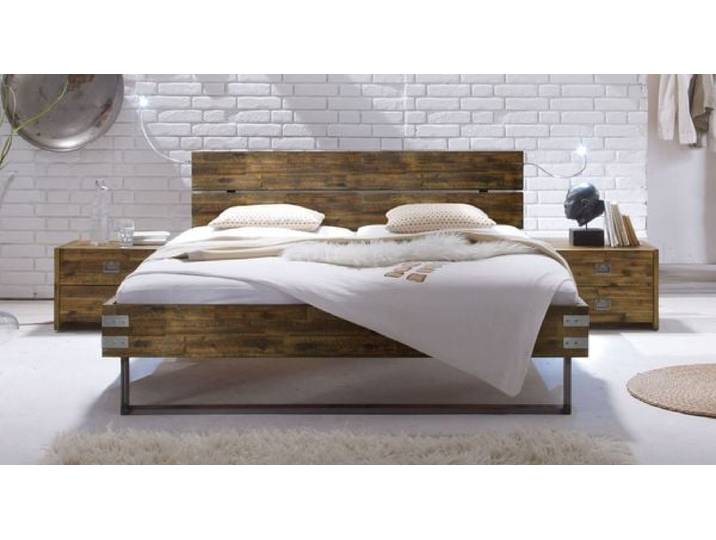 Bett Konna Akazie Massivholz 180x200cm Vintage modern