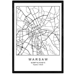 POSTER Warschau Skandinavischen Stil A3 Rahmenlos