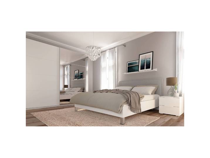 Schwebetürenschrank pure reflect 270 x 222cm Beige/Alpinweiß 2 Türen