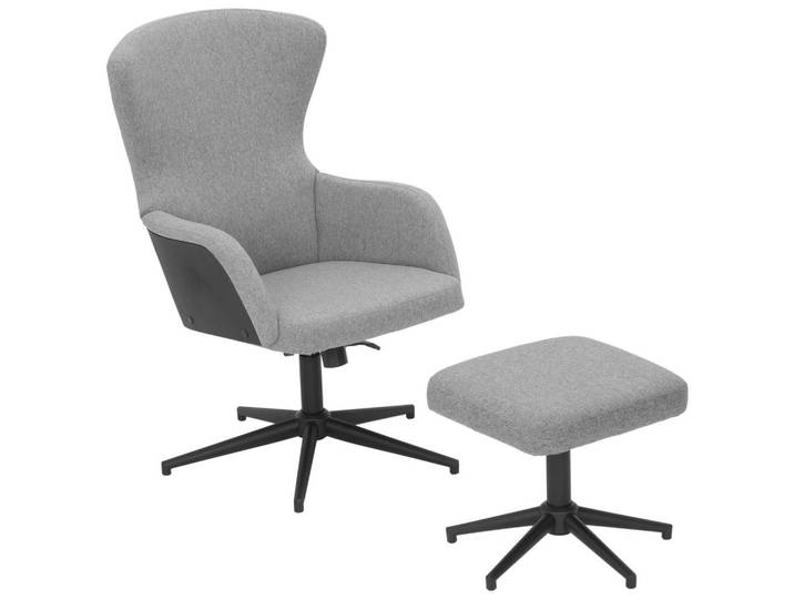 Mid.you Relaxsessel Lesesessel, Grau, Schwarz, Metall, 62x99x71 cm, Wohnzimmer, Sessel, Relaxsessel