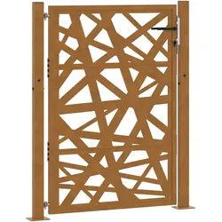 vidaXL Gartentor 105x130 cm Wetterfester Stahl Lichtdesign