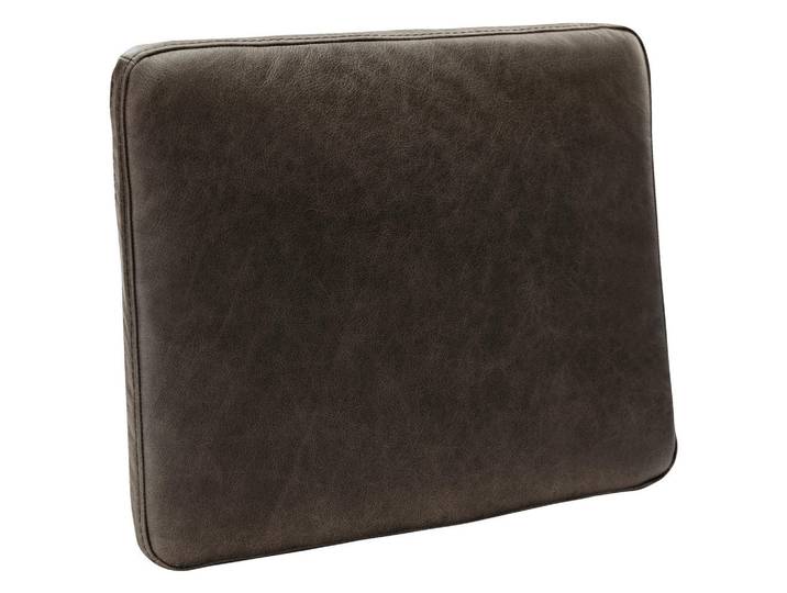 P & B Zierkissen, Fango, Leder, Echtleder, Anilinleder, Füllung: Schaumstoff,Schaumstoff, rechteckig, 52x42x7 cm, Made in EU, hochwertige Qualität, Heimtextilien, Wohntextilien, Kissen, Zierkissen