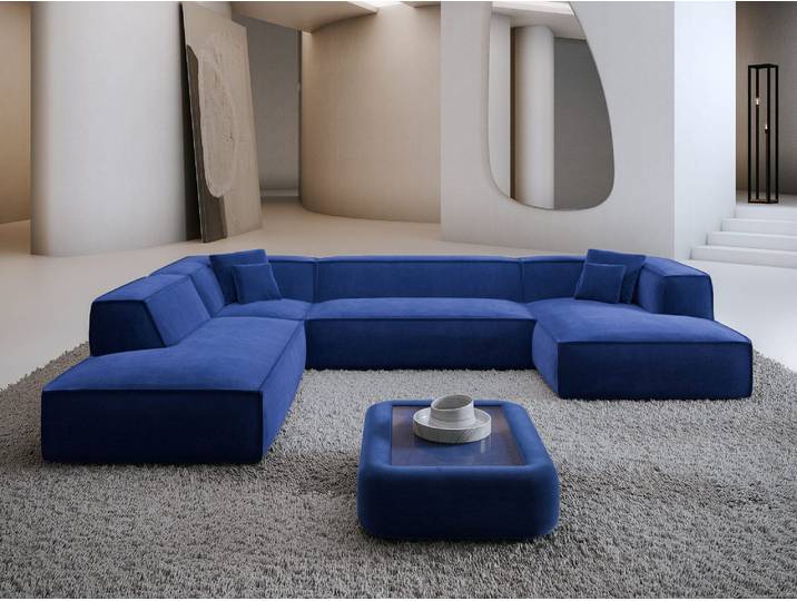 Wohnlandschaft Liranda Lounge U-Form aus Stoff