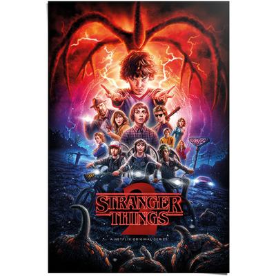 Poster REINDERS "Poster Stranger Things Netflix", rot (farbe bild(er): rot), B:61cm H:91,5cm, Papier, Bilder, Poster